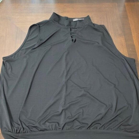 Women's Plus Black Sleeveless Shirt 3x - Picture 3 of 5